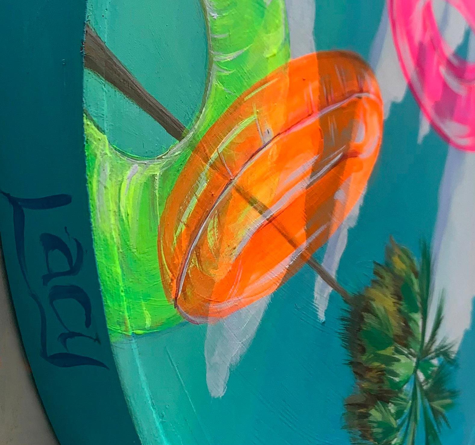 Innertube Vision 3 di Leticia Lacy - Pittura estiva contemporanea ad anello per il nuoto in vendita 9