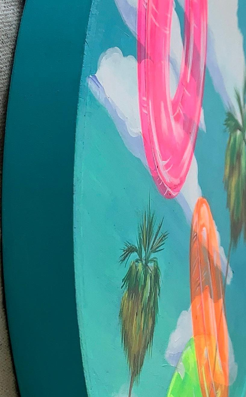 Innertube Vision 3 di Leticia Lacy - Pittura estiva contemporanea ad anello per il nuoto in vendita 7