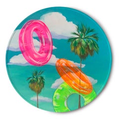 Innertube Vision 3 di Leticia Lacy - Pittura estiva contemporanea ad anello per il nuoto