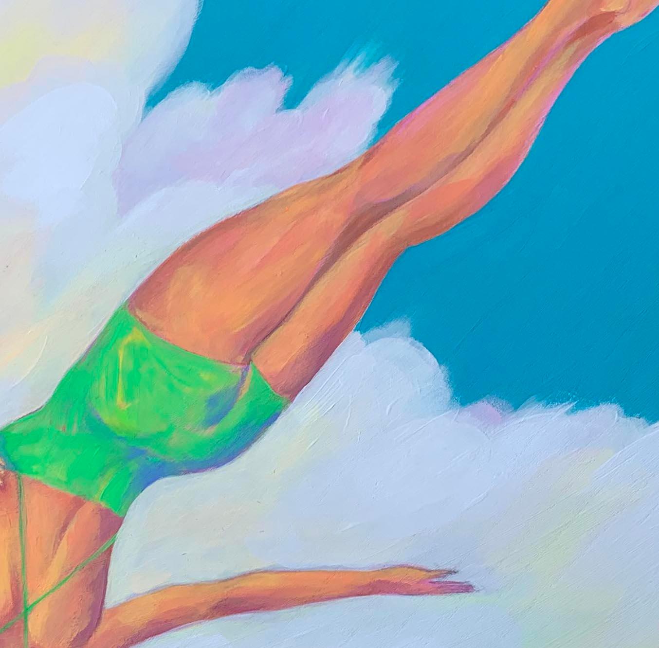 Into the Day di Leticia Lacy - Quadro di nuotatore estivo contemporaneo in vendita 6