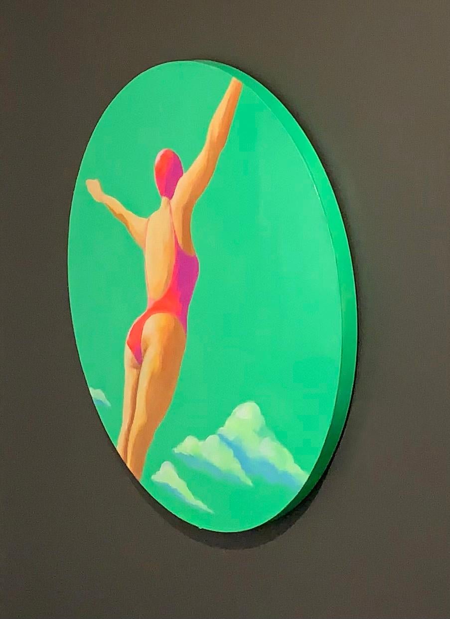 Let's Start Anew di Leticia Lacy - Quadro di nuotatore estivo contemporaneo in vendita 1