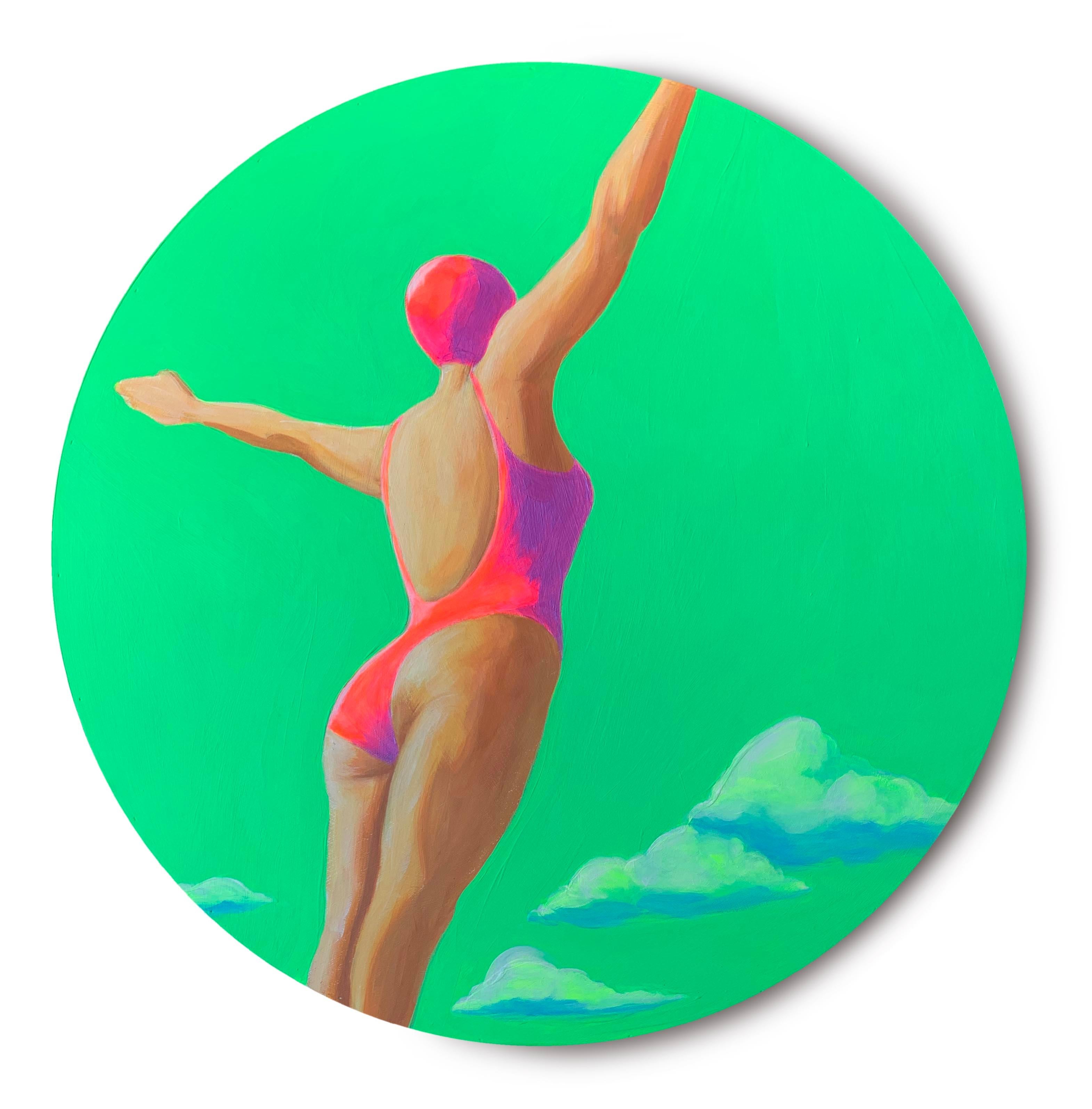 Let's Start Anew di Leticia Lacy - Quadro di nuotatore estivo contemporaneo in vendita 5