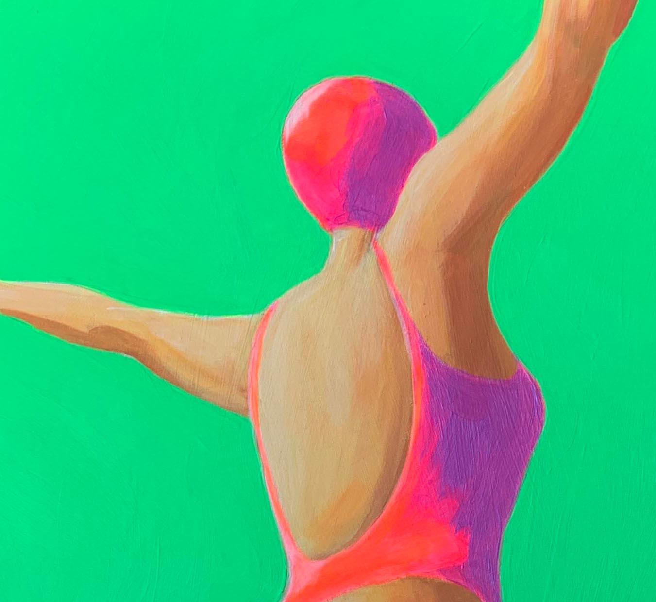 Let's Start Anew di Leticia Lacy - Quadro di nuotatore estivo contemporaneo in vendita 7