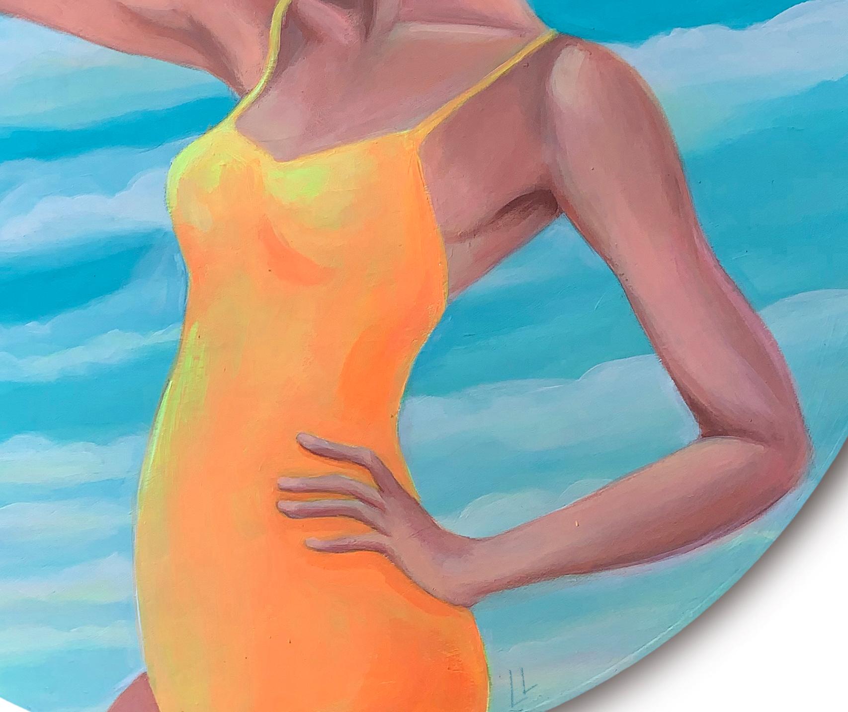 Marigold di Leticia Lacy - Quadro contemporaneo di nuotatore estivo in vendita 4