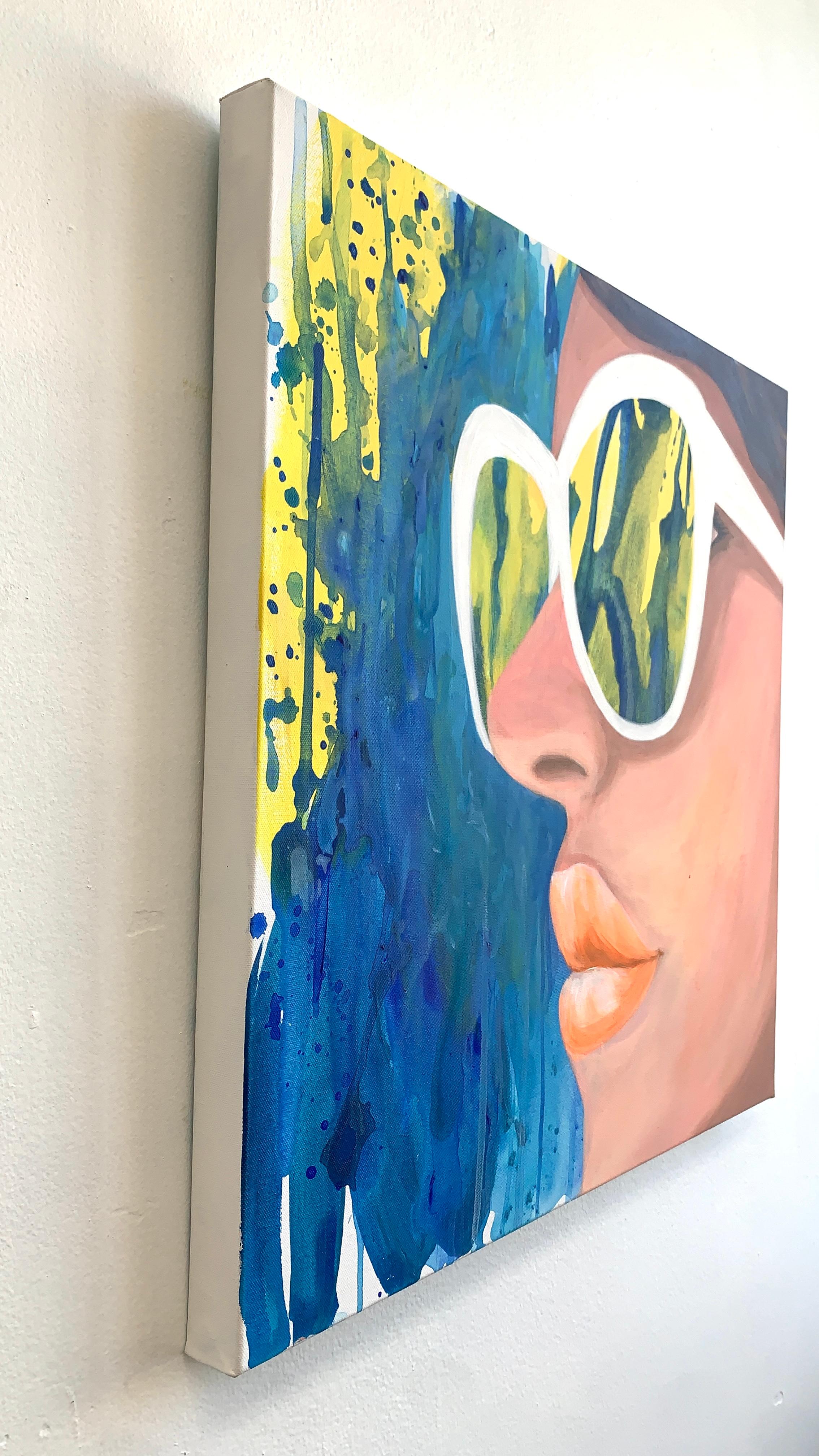 Neue Farbtöne, Originalgemälde – Painting von Leticia Lacy