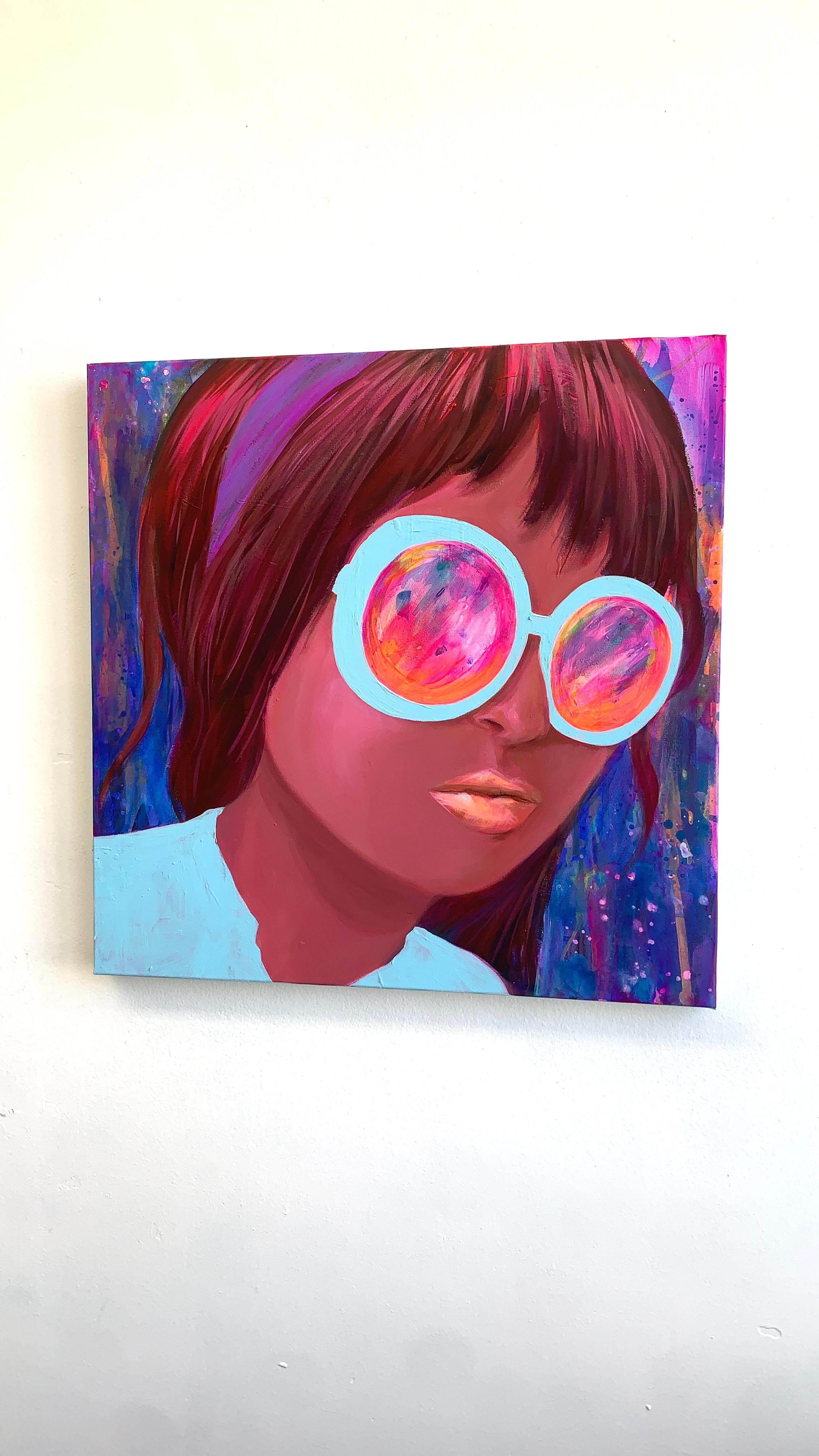 Shades in Hot Pink, Originalgemälde (Pop-Art), Painting, von Leticia Lacy