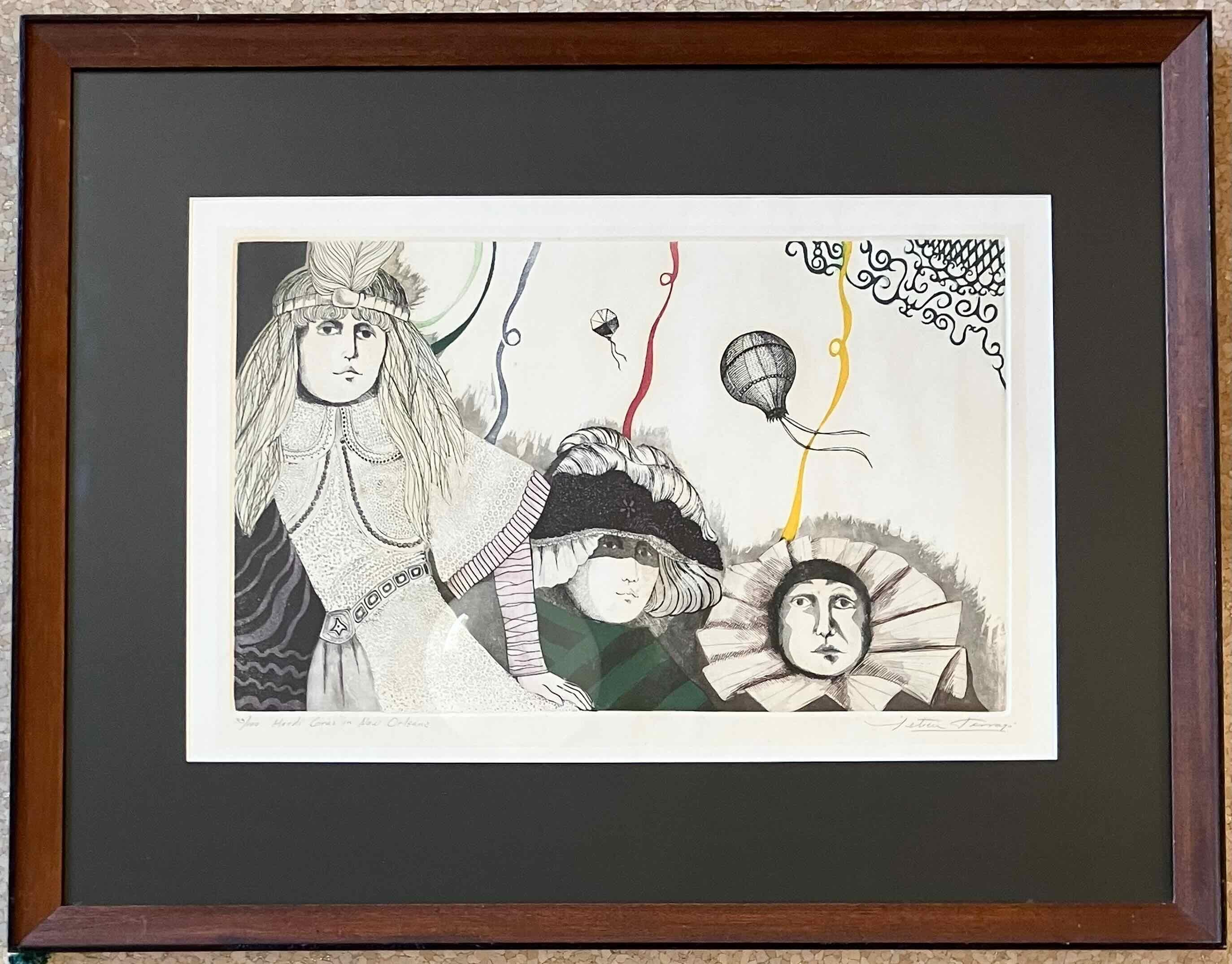 Leticia Tarragó Figurative Print - Mardi Gras in New Orleans