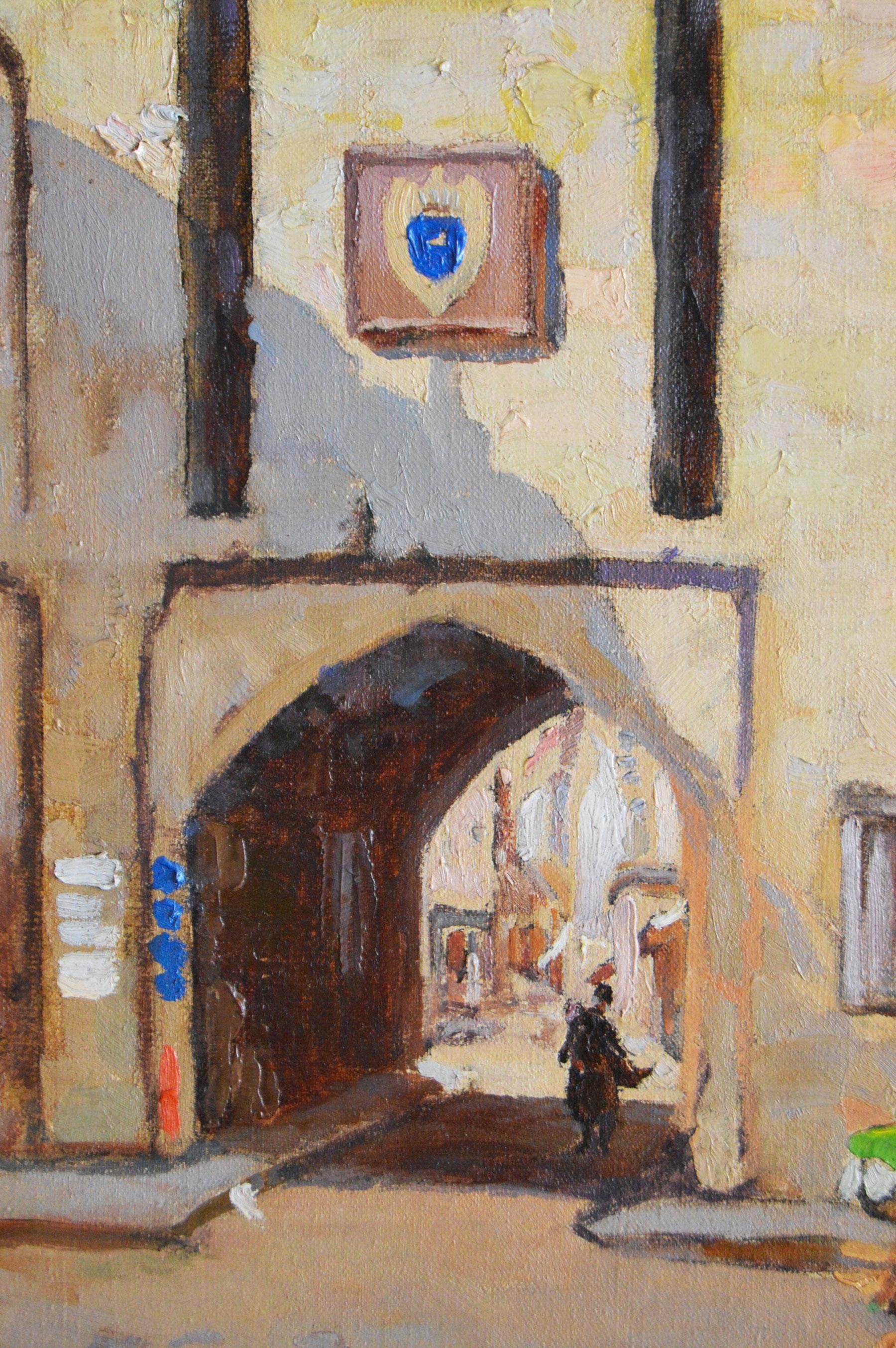 Letitia Marion Hamilton
Irlandese, (1878-1964)
Gateway, Semur
Olio su tela, firmato, iscritto sul verso 