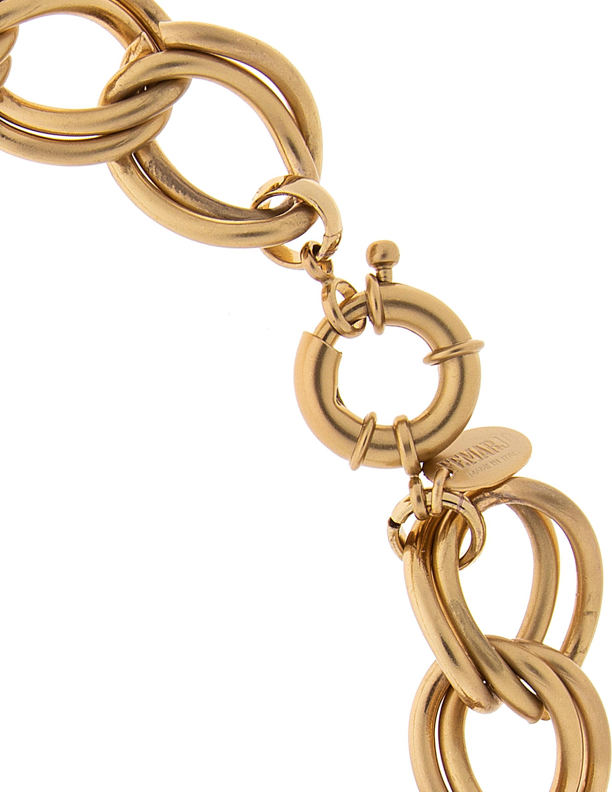 Brass chain necklace with 24kt gold satin finish
Adjustable lobster clasp closure
Adjustable length 45/48cm
Handmade in Italy
Nickel free, Hypoallergenic