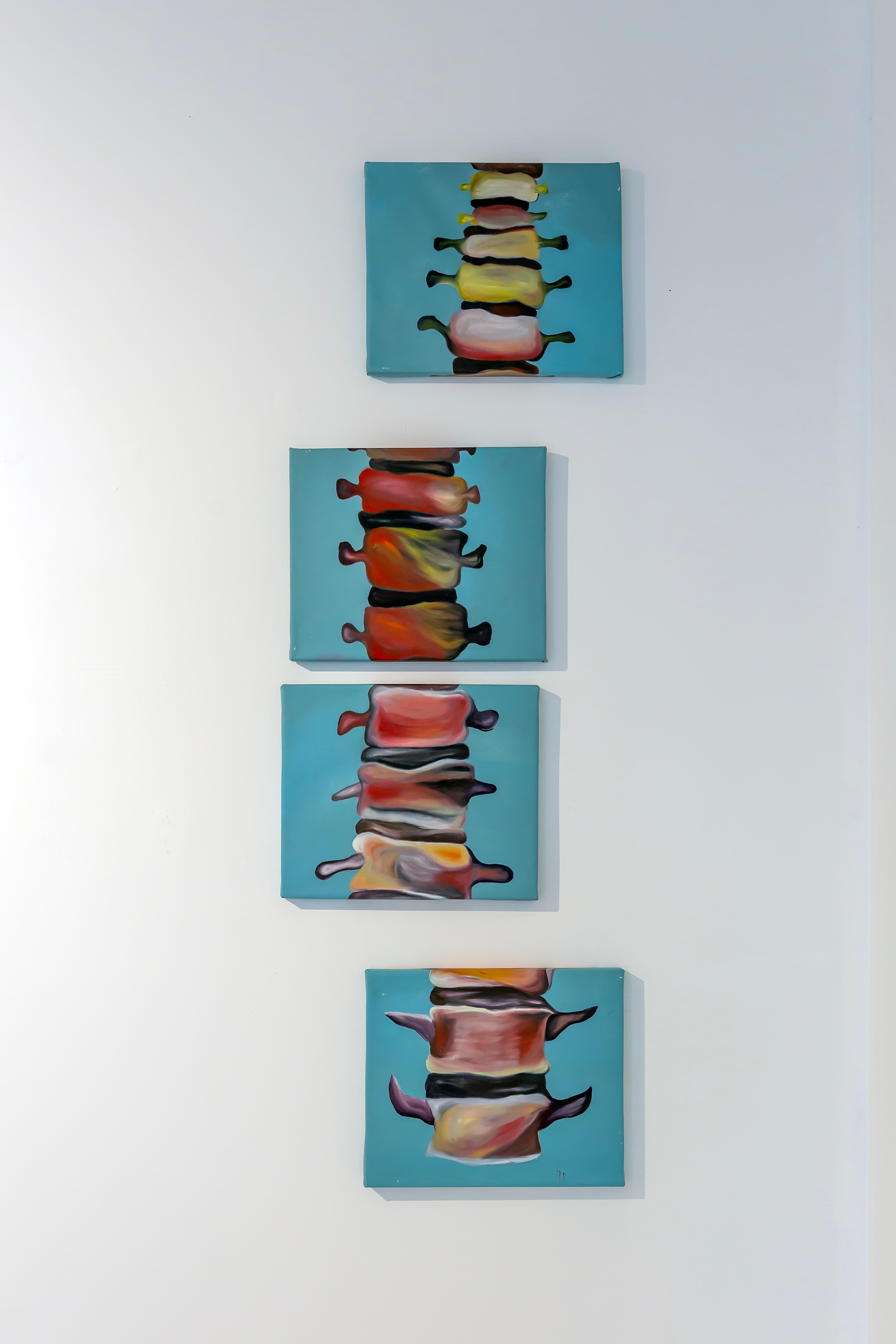 Letizia Kutscher Figurative Painting - Stacked Spine