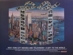 Vintage 1986 After Letizia Pitigliani 'New York City Movies and Television' Multicolor