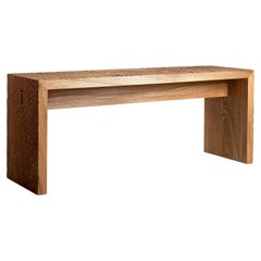 Leto Elm Bench, with Hand Carved Texturing, by Mythology
