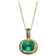 Leto Lama 2,24 carati Zambia Smeraldo Taglio Cuscino (Solo Ciondolo) Oro 18 carati