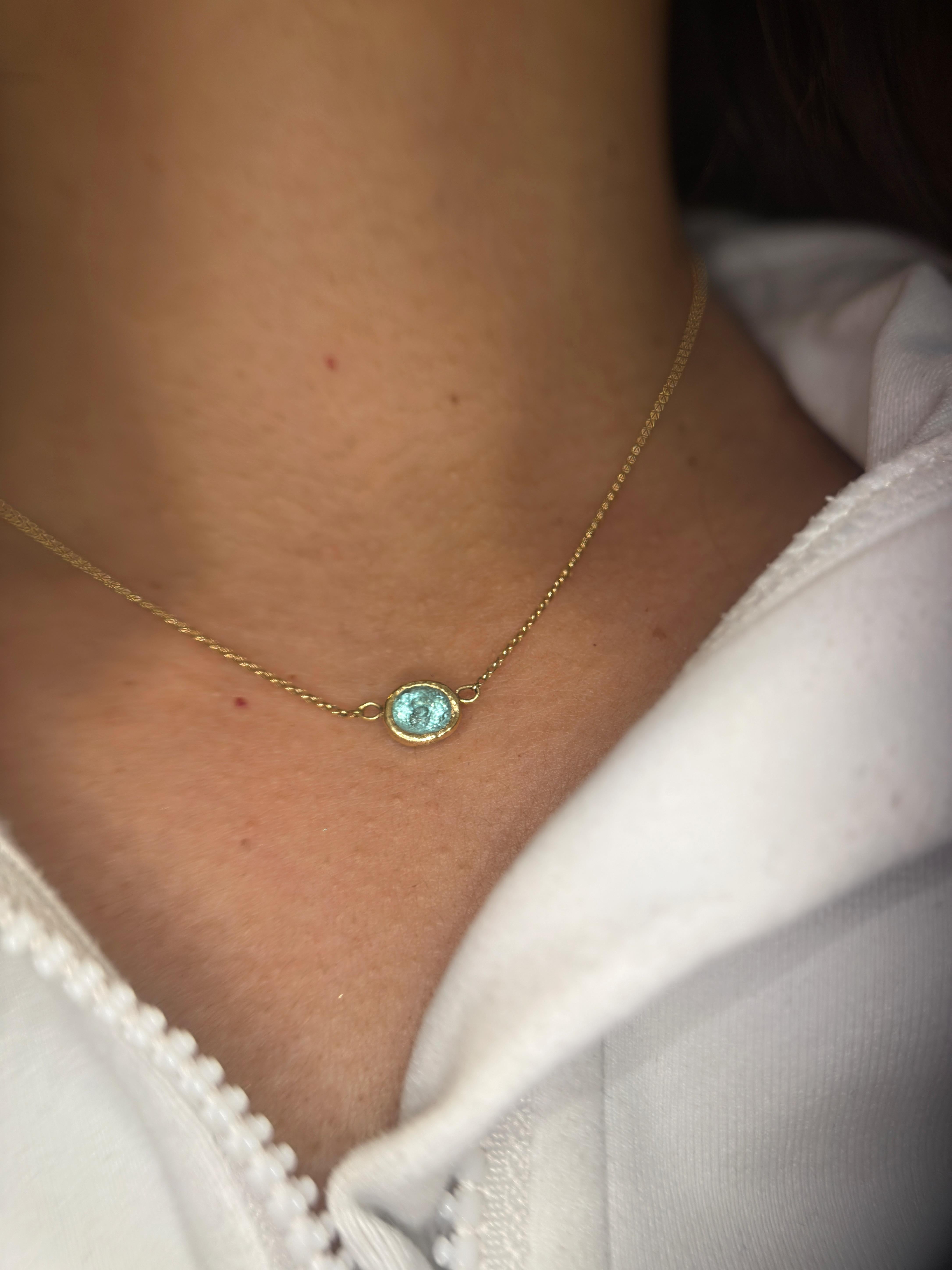Leto Lama  Beautiful Blue Glowy Paraiba Tourmaline Necklace In condizioni Nuovo in vendita a London, GB