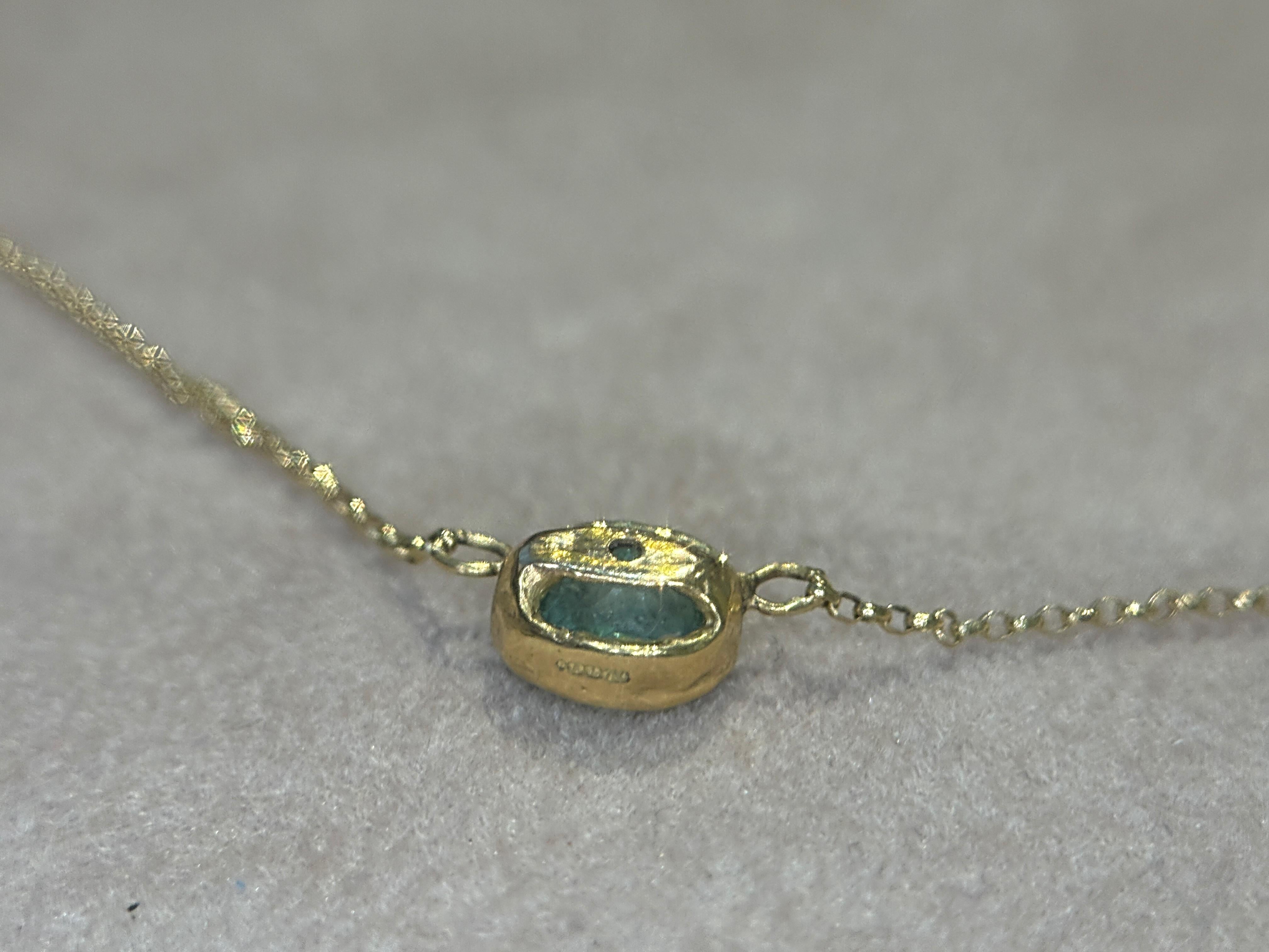 Leto Lama  Beautiful Blue Glowy Paraiba Tourmaline Necklace in vendita 2