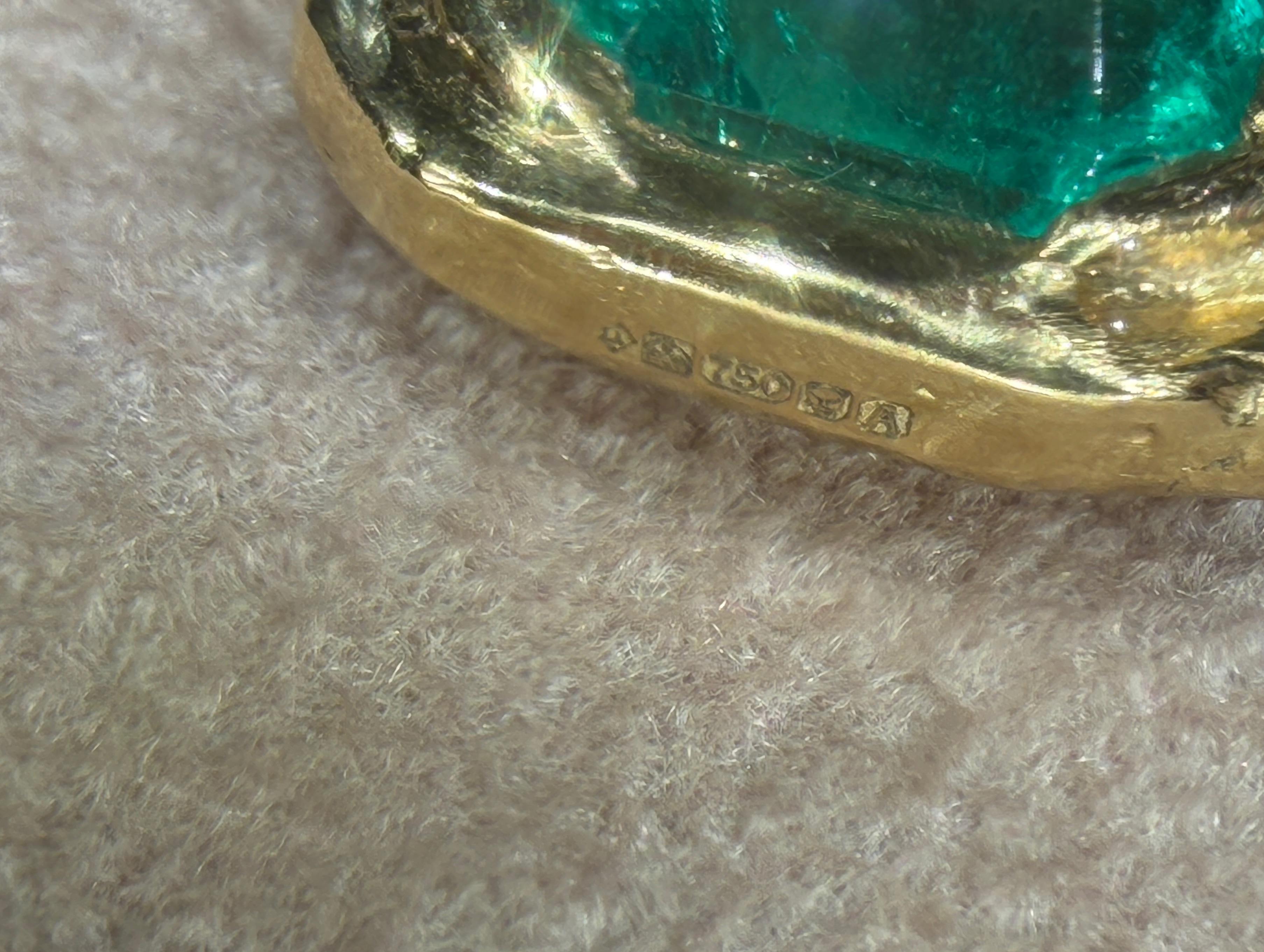 Leto Lama GIA Certified 2.9 Carat Colombian Emerald cuban chain necklace in vendita 1