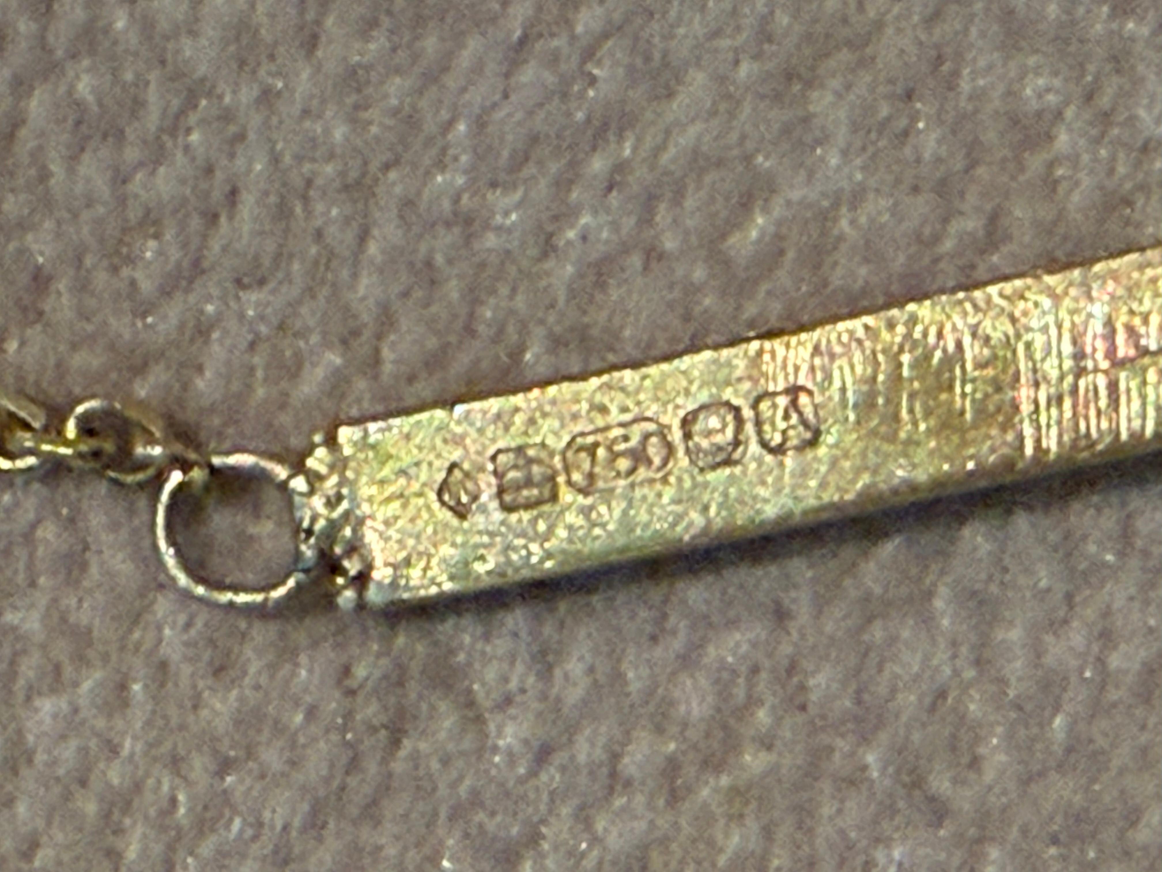 Leto Lama Ocean Drop - Collana di diamanti con tormalina Paraiba da 3,63 carati - Oro 18 carati in vendita 3