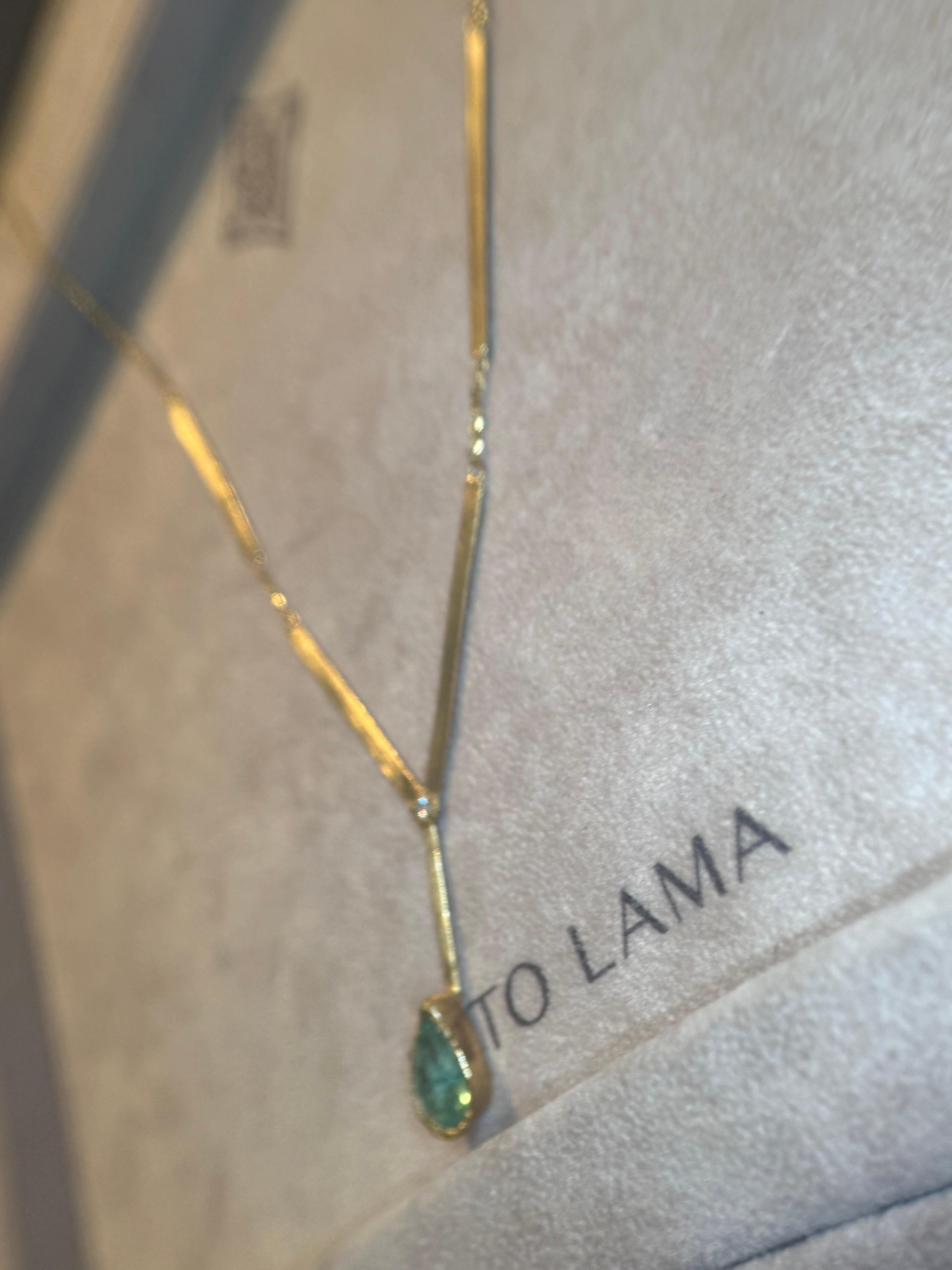 Leto Lama Ocean Drop - Collana di diamanti con tormalina Paraiba da 3,63 carati - Oro 18 carati In condizioni Nuovo in vendita a London, GB