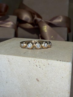 Leto Lama One Of A Kind E/F Diamond Ring Band Chubby Bubbles 18 Ct Gold