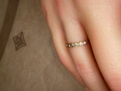 Leto Lama Pastel Pink Purple Sapphires Bubble Band in 18 Ct Gold