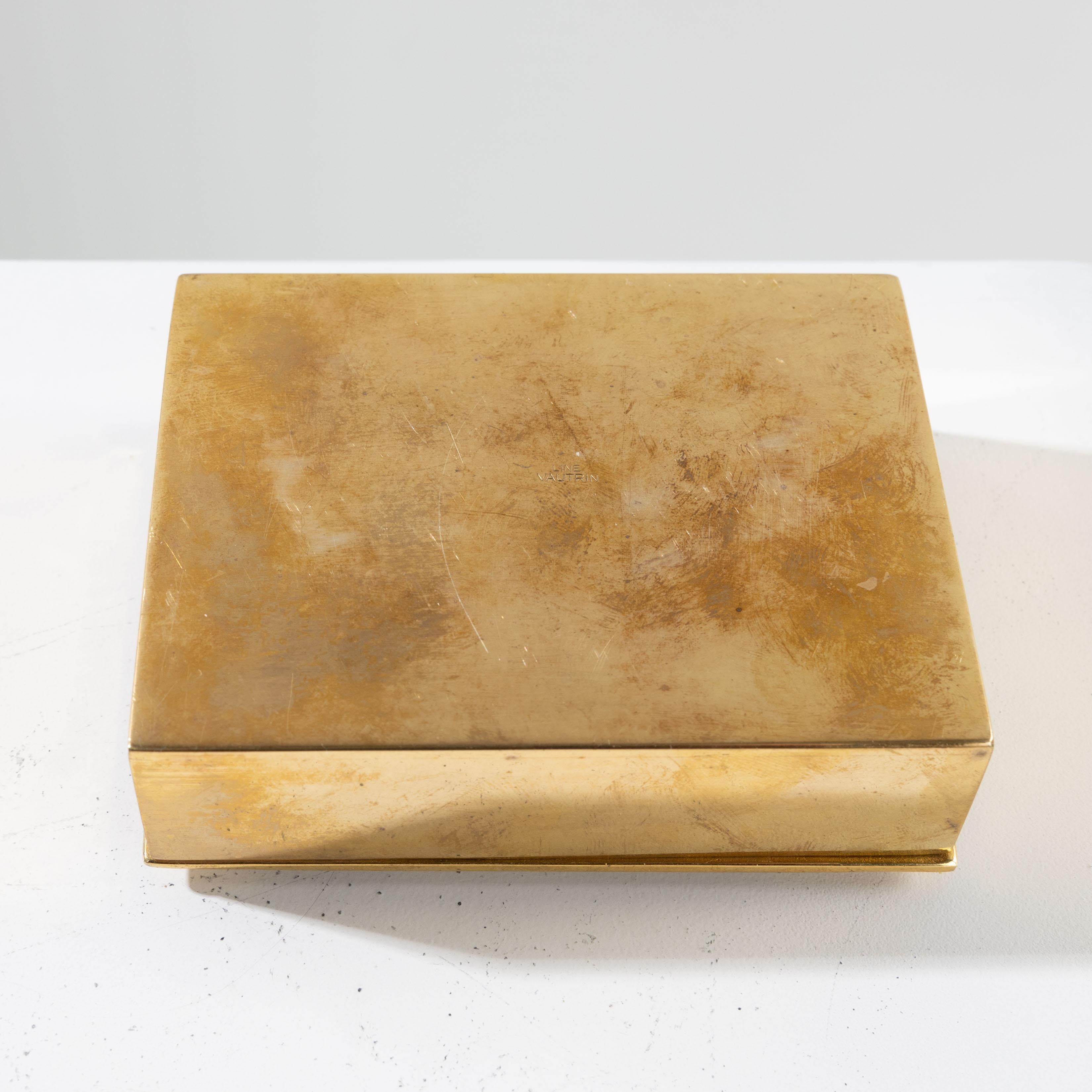 L’étoile a pleuré rose by Line Vautrin - Rare gilded bronze box For Sale 5