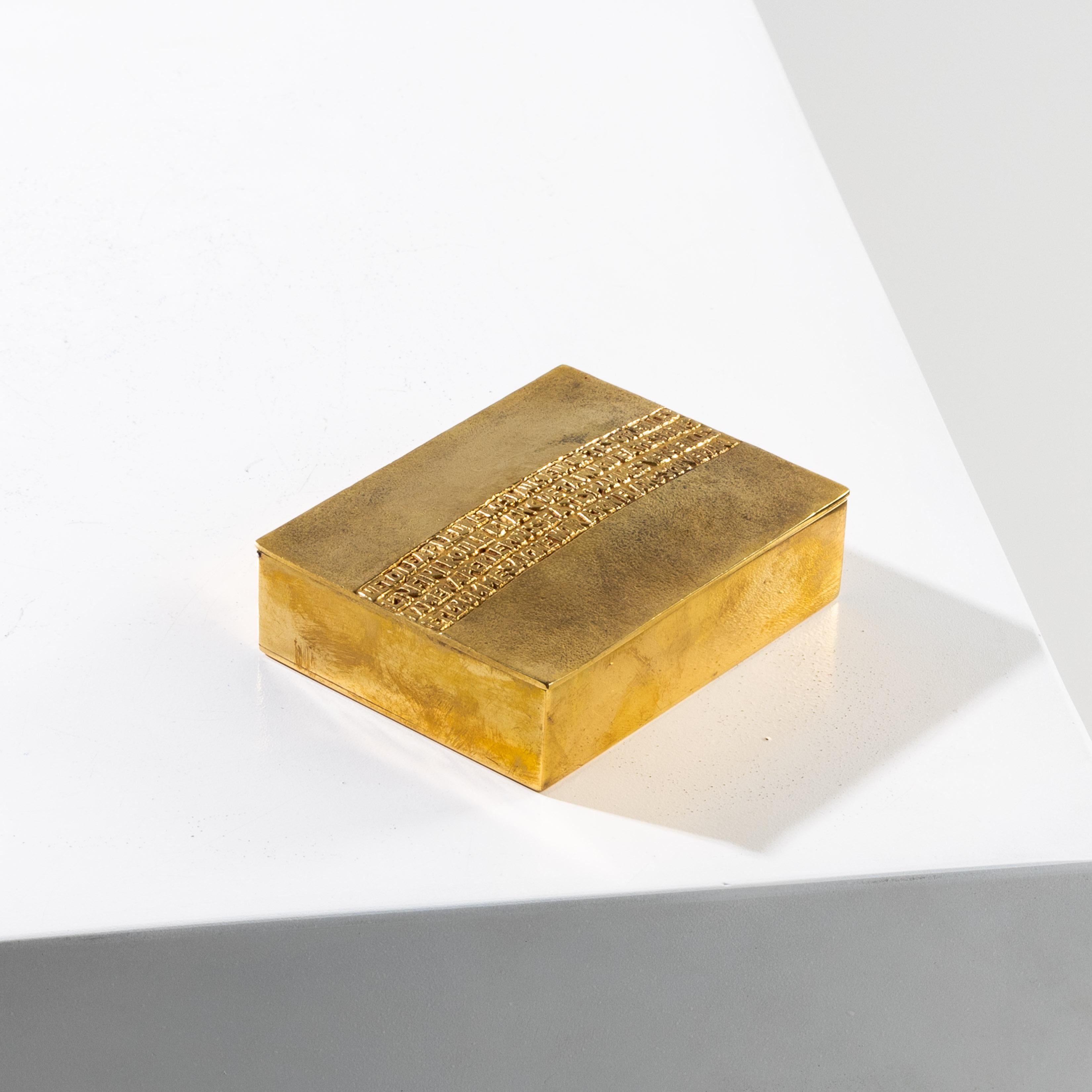 L'étoile a pleuré rose de Line Vautrin - Rara caja de bronce dorado Moderno de mediados de siglo en venta