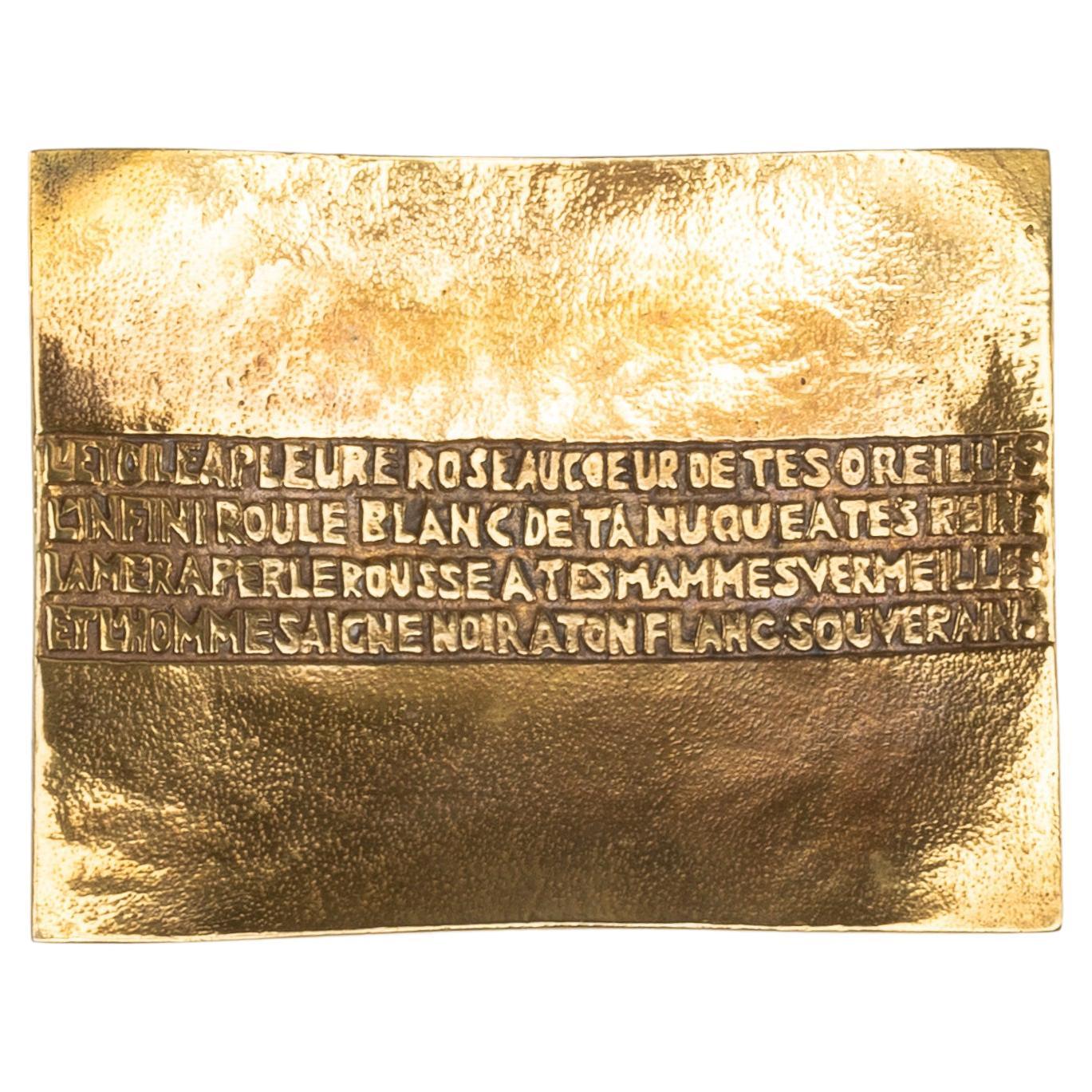 L’étoile à pleuré rose, gilded bronze vide-poche by Line Vautrin, France