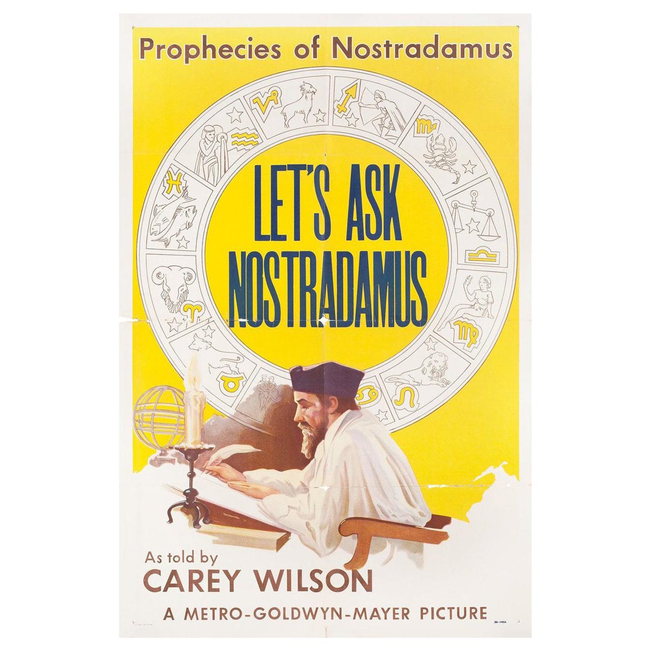 'Let's Ask Nostradamus' 'Prophecies of Nostradamus #2' 1953 U.S. One Sheet Film