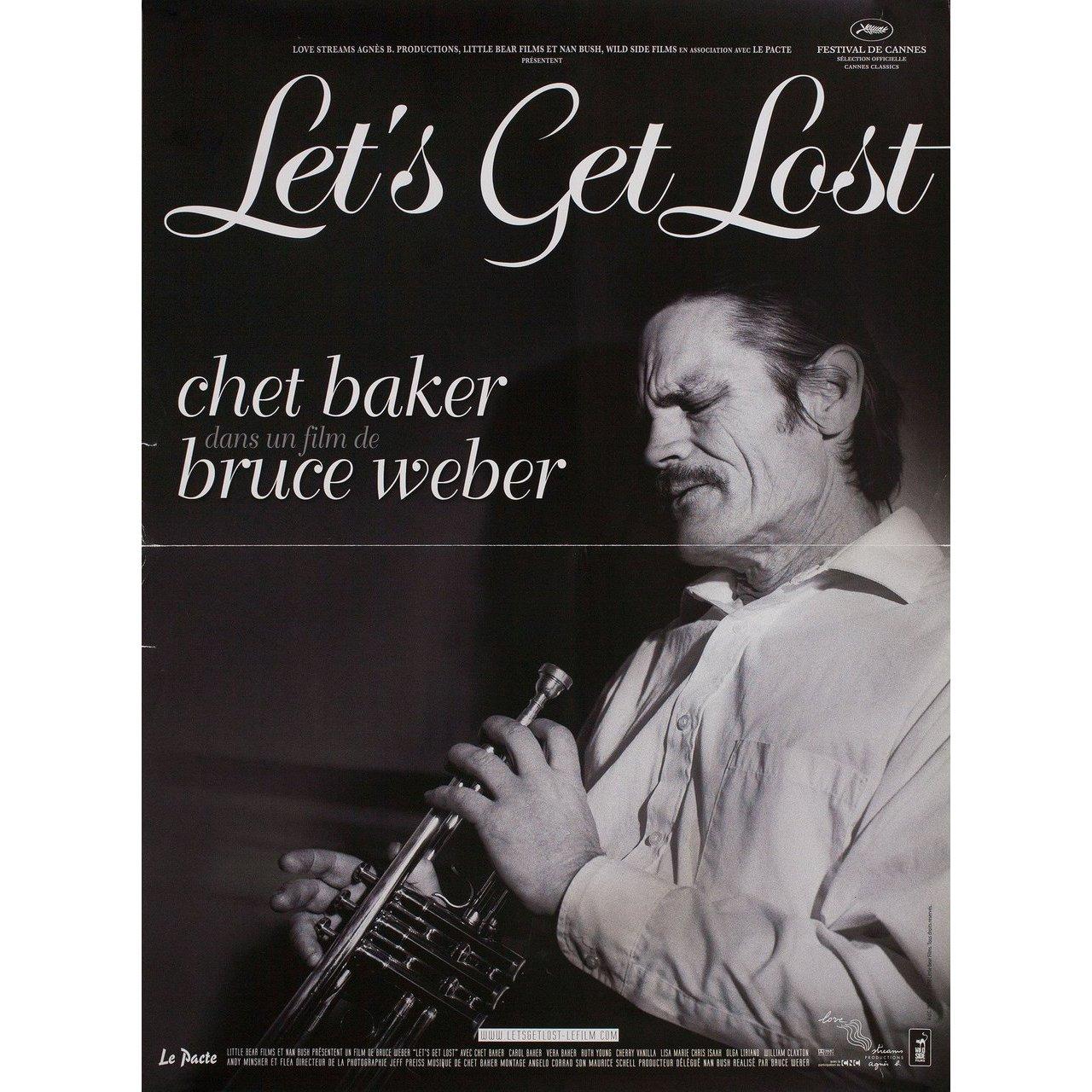 Original 2008 re-release French petite poster for the 1988 documentary film Let's Get Lost directed by Bruce Weber with Chet Baker / Carol Baker / Vera Baker / Paul Baker. Very Good-Fine condition, folded. Many original posters were issued folded or