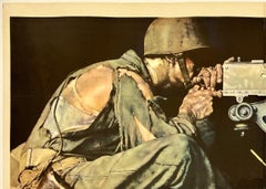 LET'S GIVE HIM ENOUGH AND ON TIME Original Vintage WWII War Poster ROCKWELL