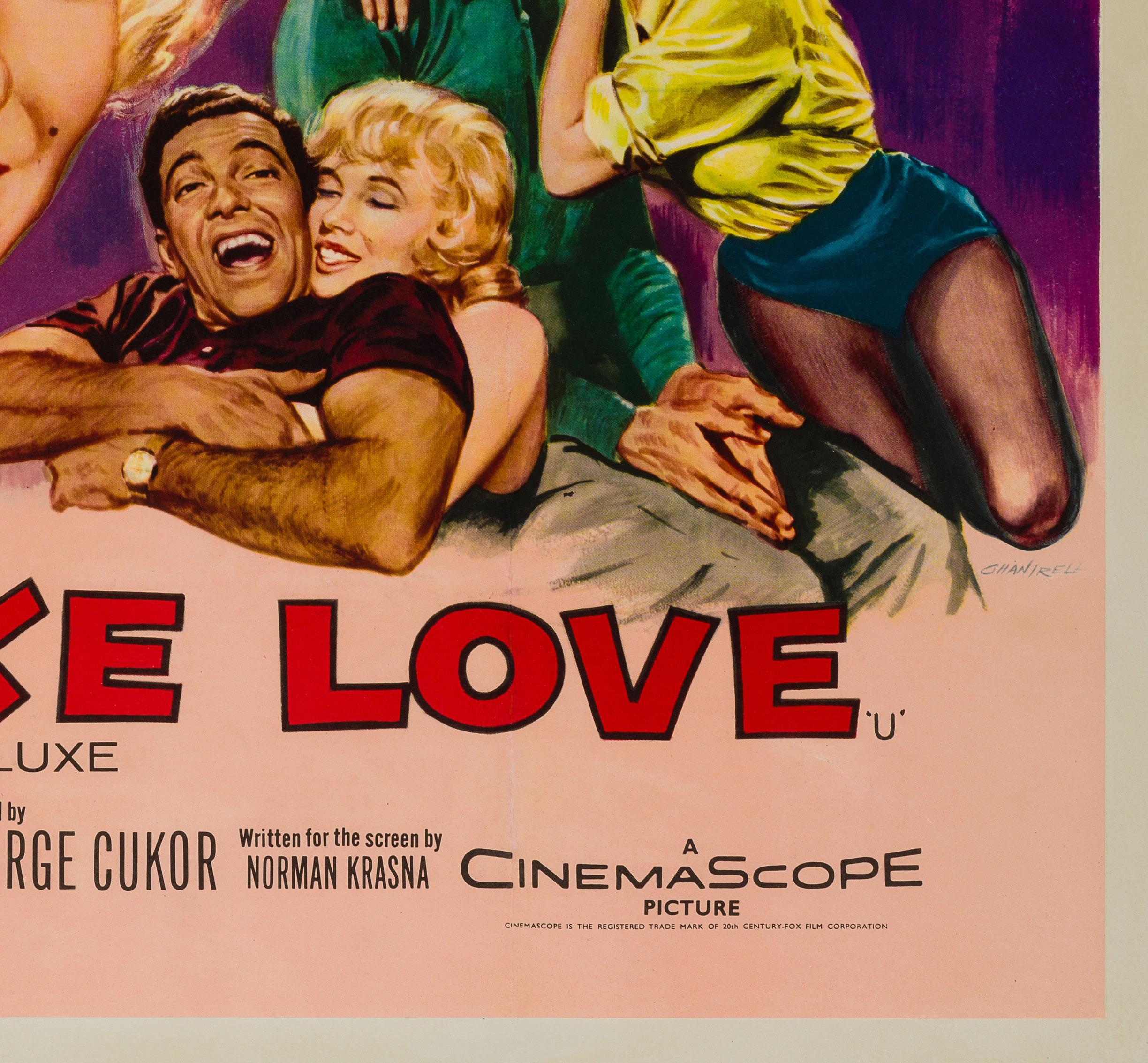 20ième siècle Affiche britannique d'origine du film Let's Make Love, Tom Chantrell, 1960 en vente