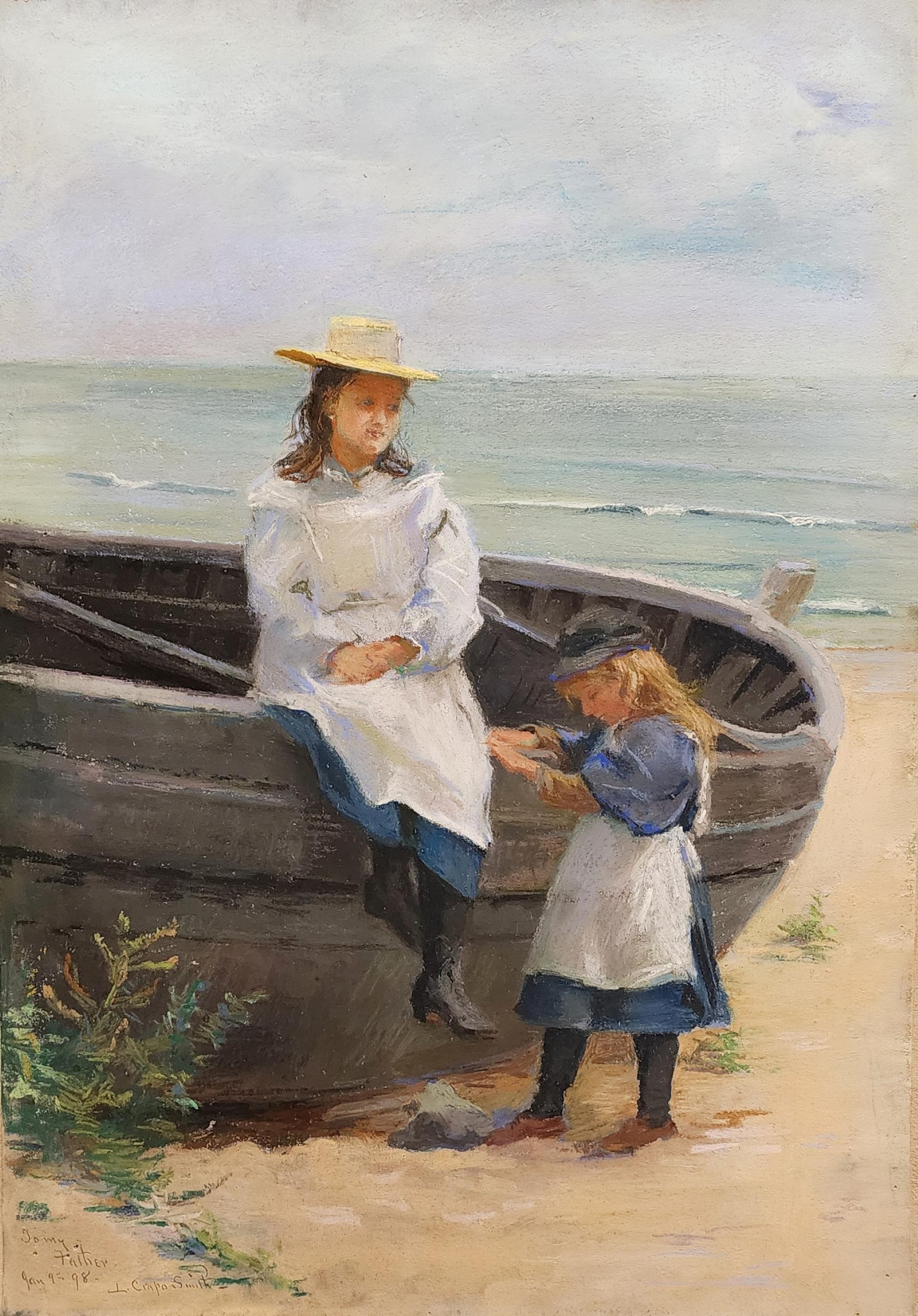 Resting at The Shore, Mother and Child, Detroit Artist