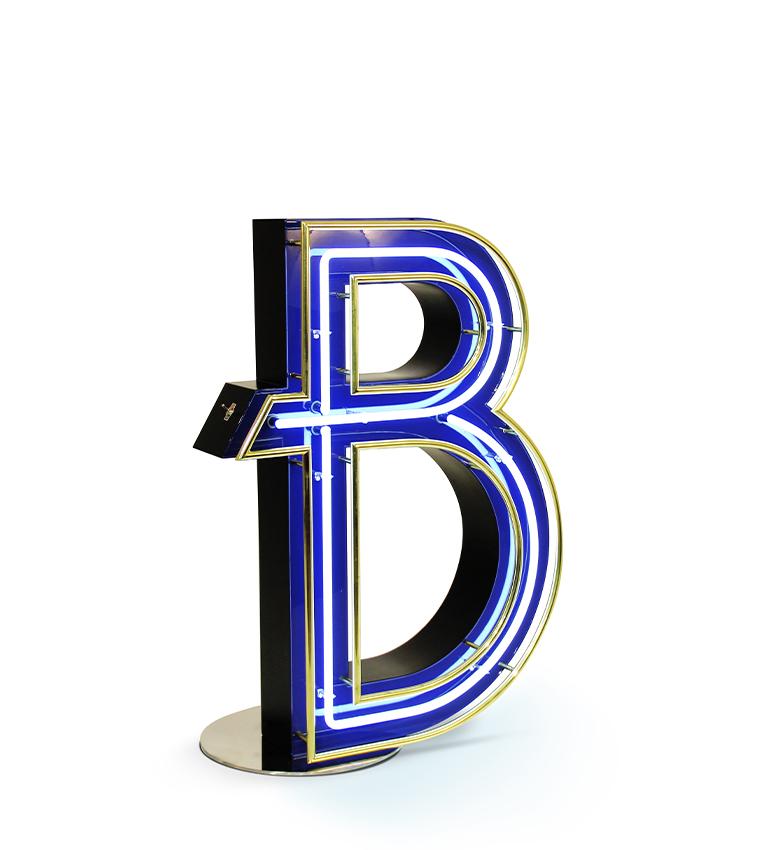 Modern Letter B Graphics Lamps  For Sale