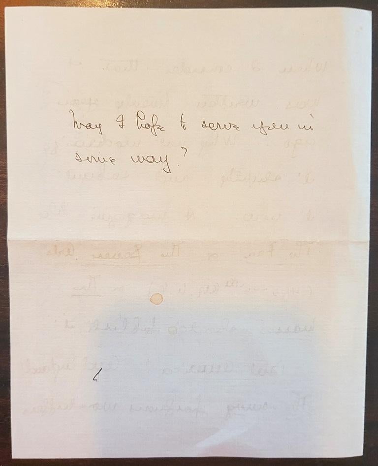 Fait main Lettre de Theodore Dreiser datée du 19 décembre 1916 à Eliza Calvert Hall en vente