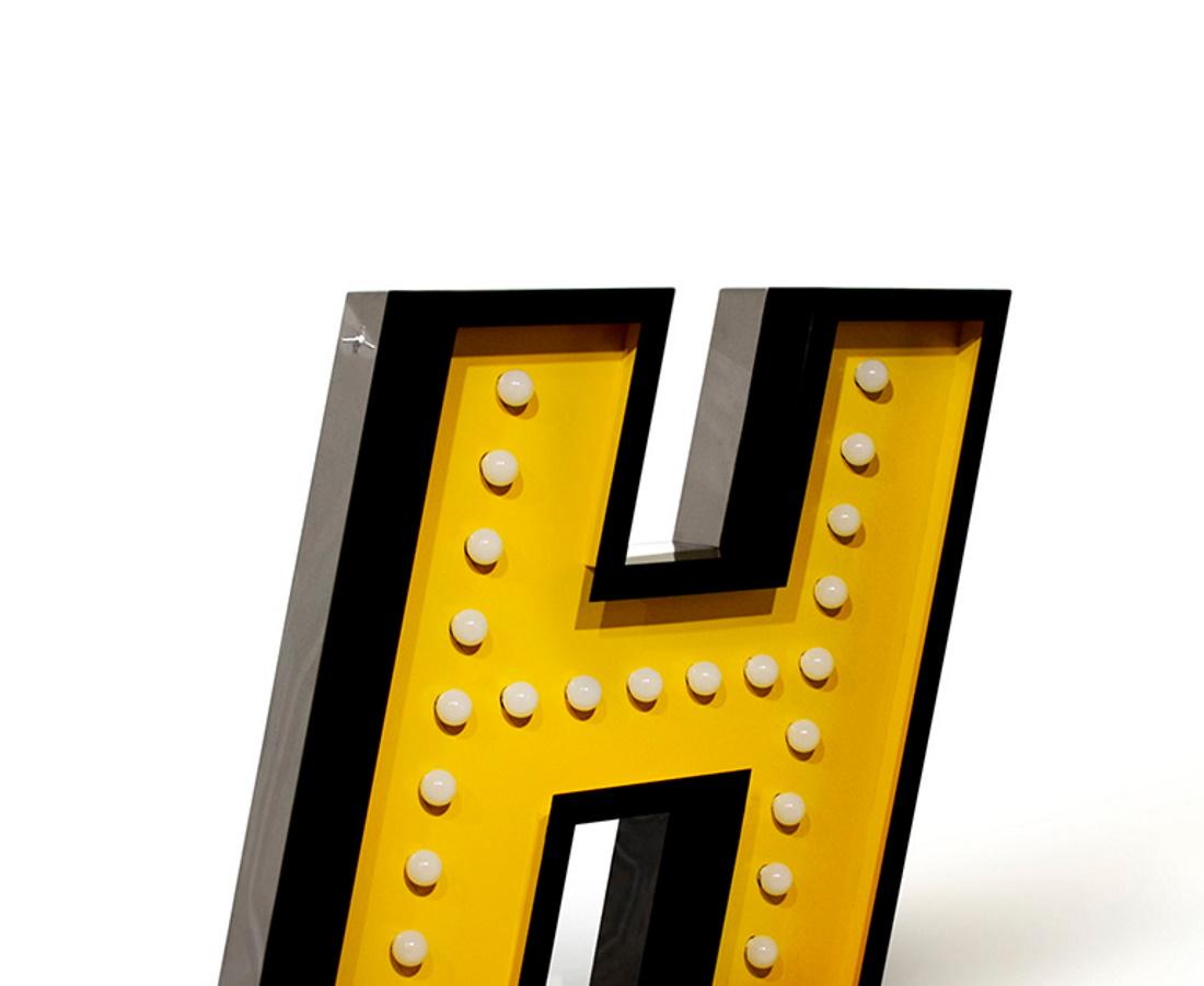 Modern Letter H Graphics Lamps For Sale