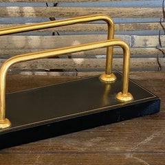 Letter Holder by Lancel, in Black Leather, France 1970