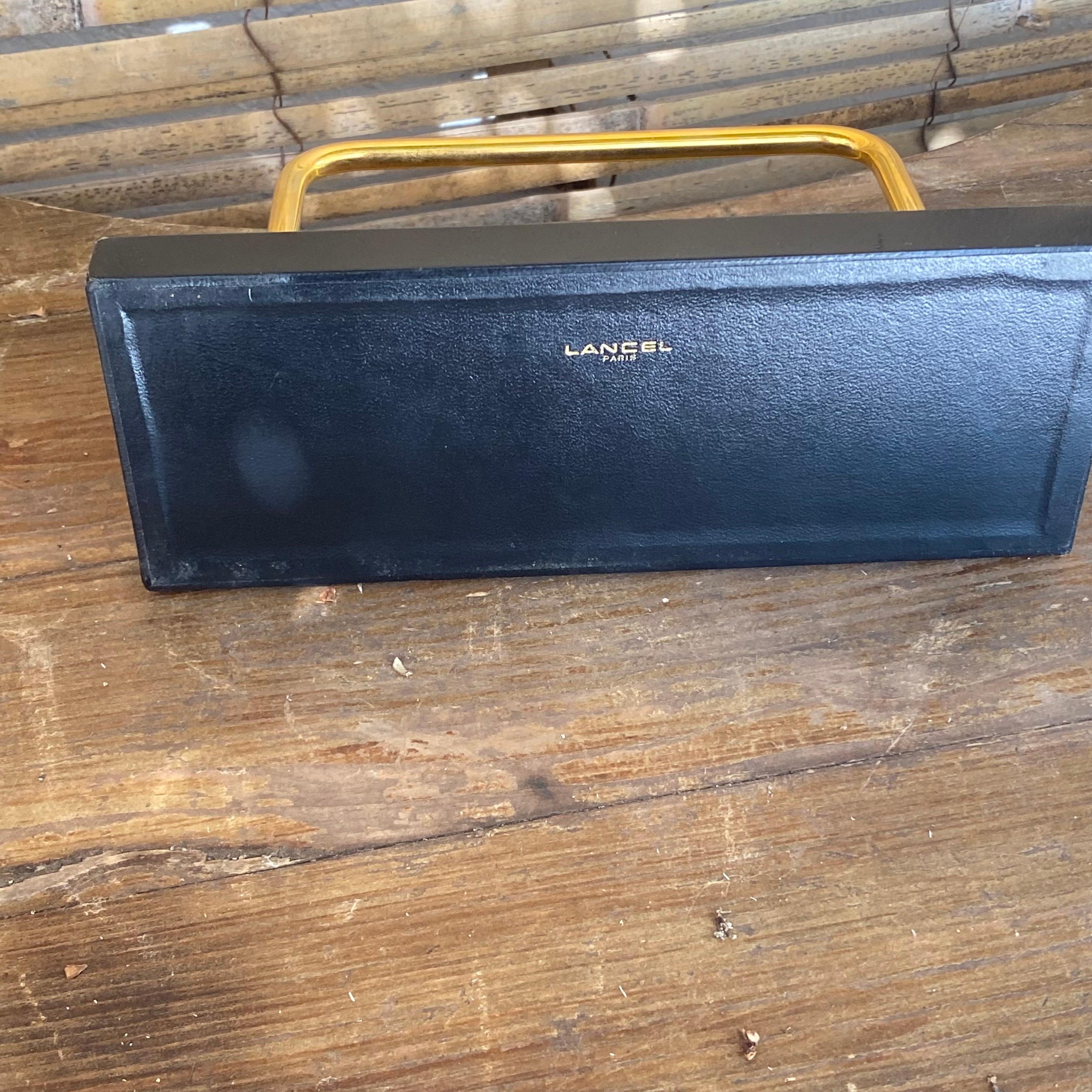 Letter Holder by Lancel, in Black Leather, France 1970 3