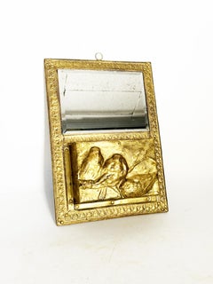 Letter holder, gilded mirror, France, 1970