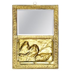 Letter holder, gilded mirror, France, 1970