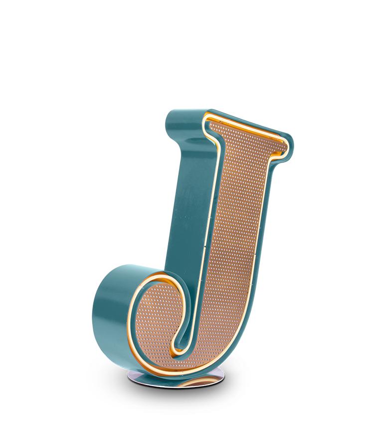 Buchstabenbuchstabe J Grafiklampen im Angebot 3