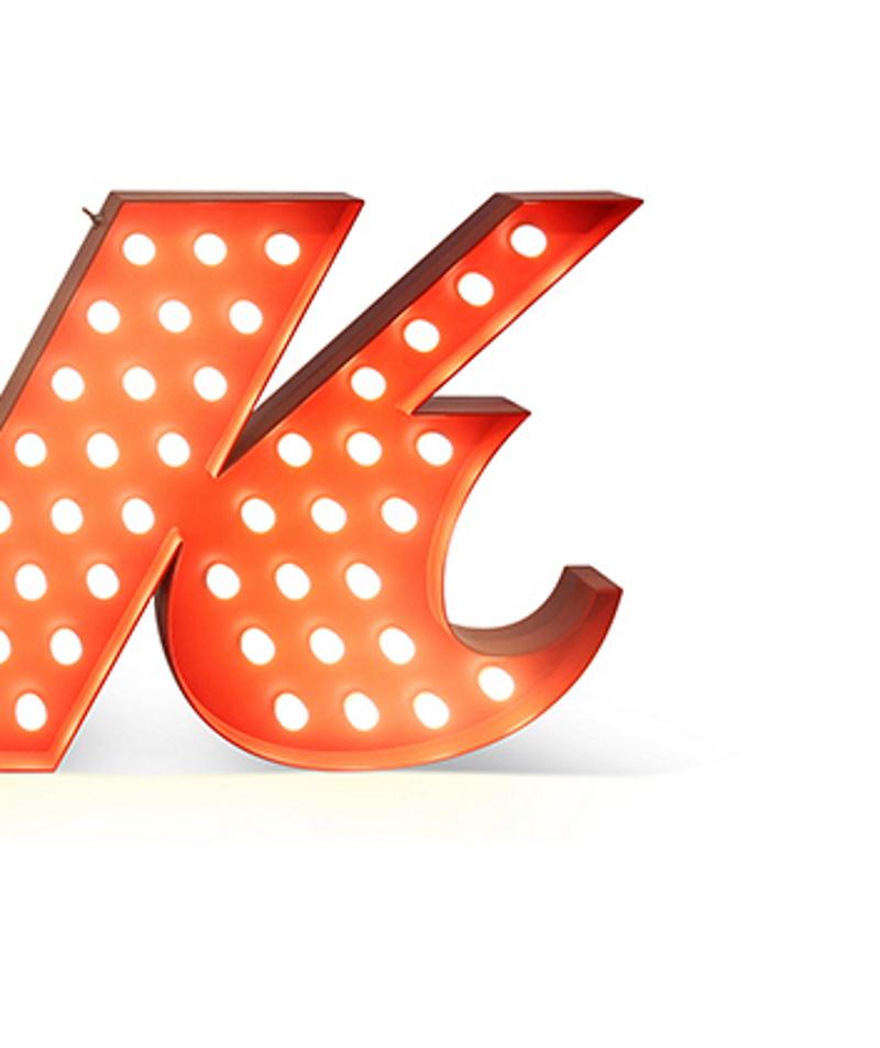 European Letter K Graphics Lamps For Sale