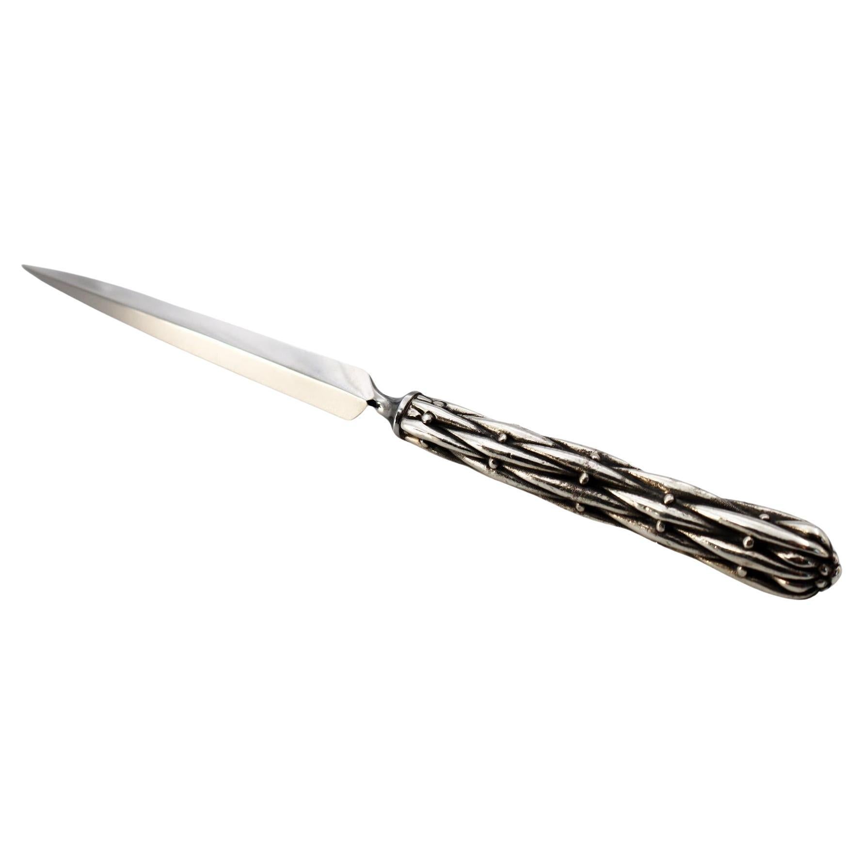 Letter Opener in Silver Bronze For Sale