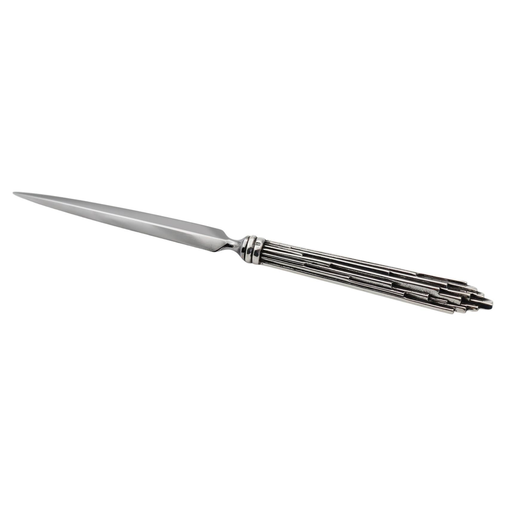 Letter Opener or Paper Cutter in Silver Bronze