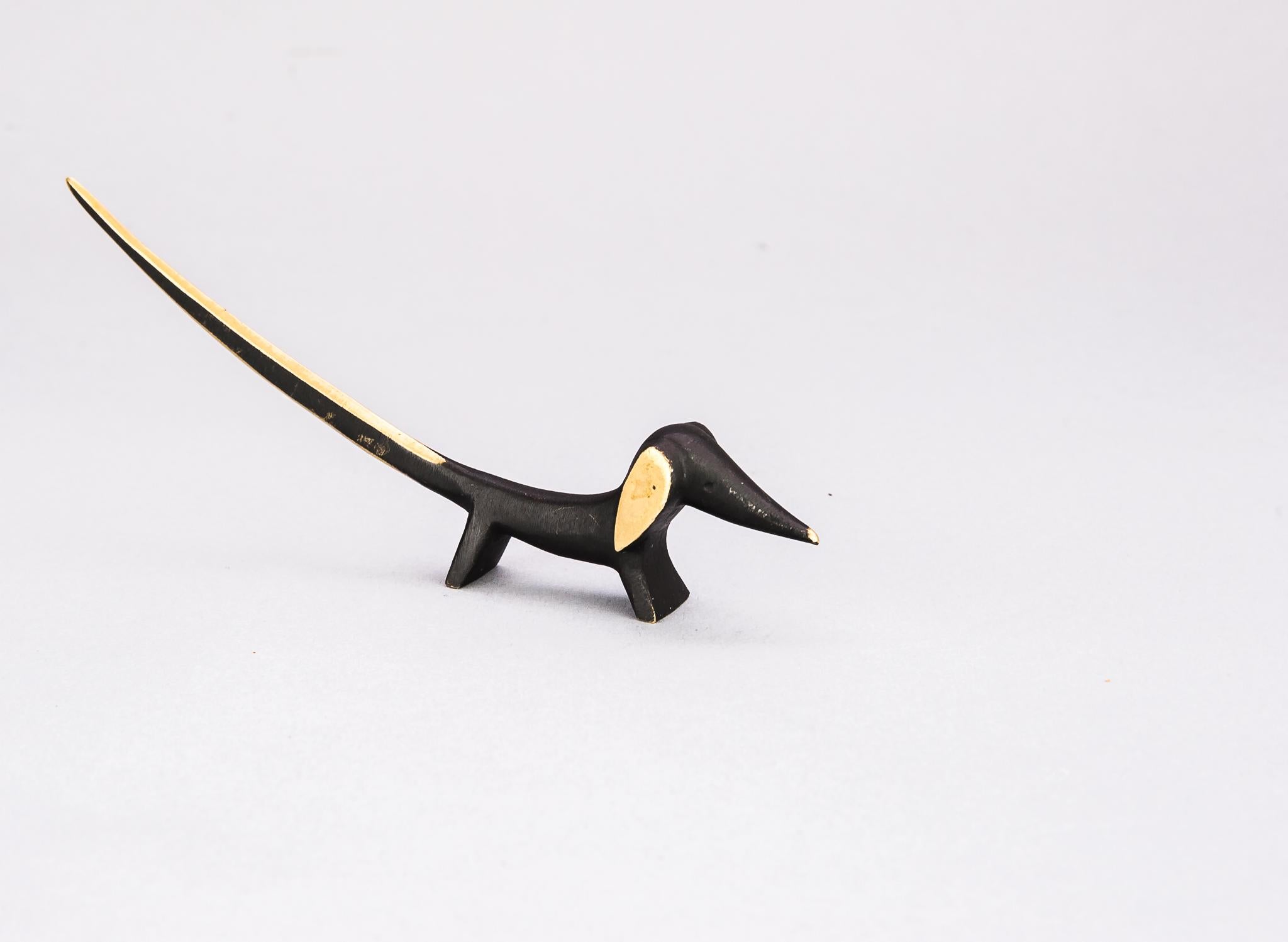 Mid-Century Modern Letter Opener Sausage Dog by Walter Bosse, 1950s