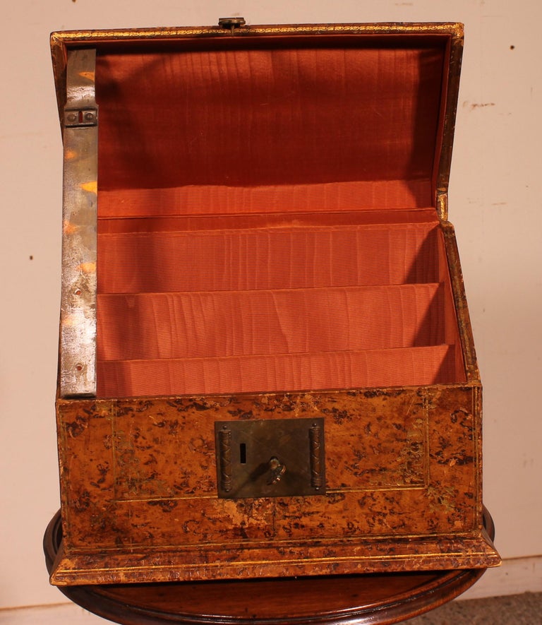 Letter Rack or Stationery Rack in Leather from the 19th Century, France ...