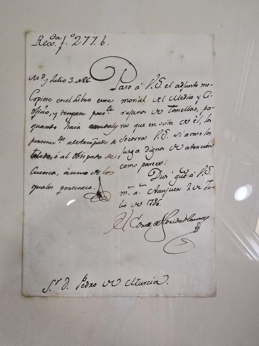 Other Letter signed by the Count of Floridablanca – 1786 For Sale