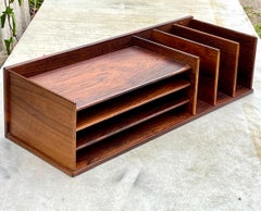 Letter Tray Desk Organizer Rosewood Danish Desktop Georg Petersen Mobelfabrik