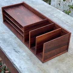 Bandeja organizadora de cartas Escritorio danés de palisandro Georg Petersens Selectform