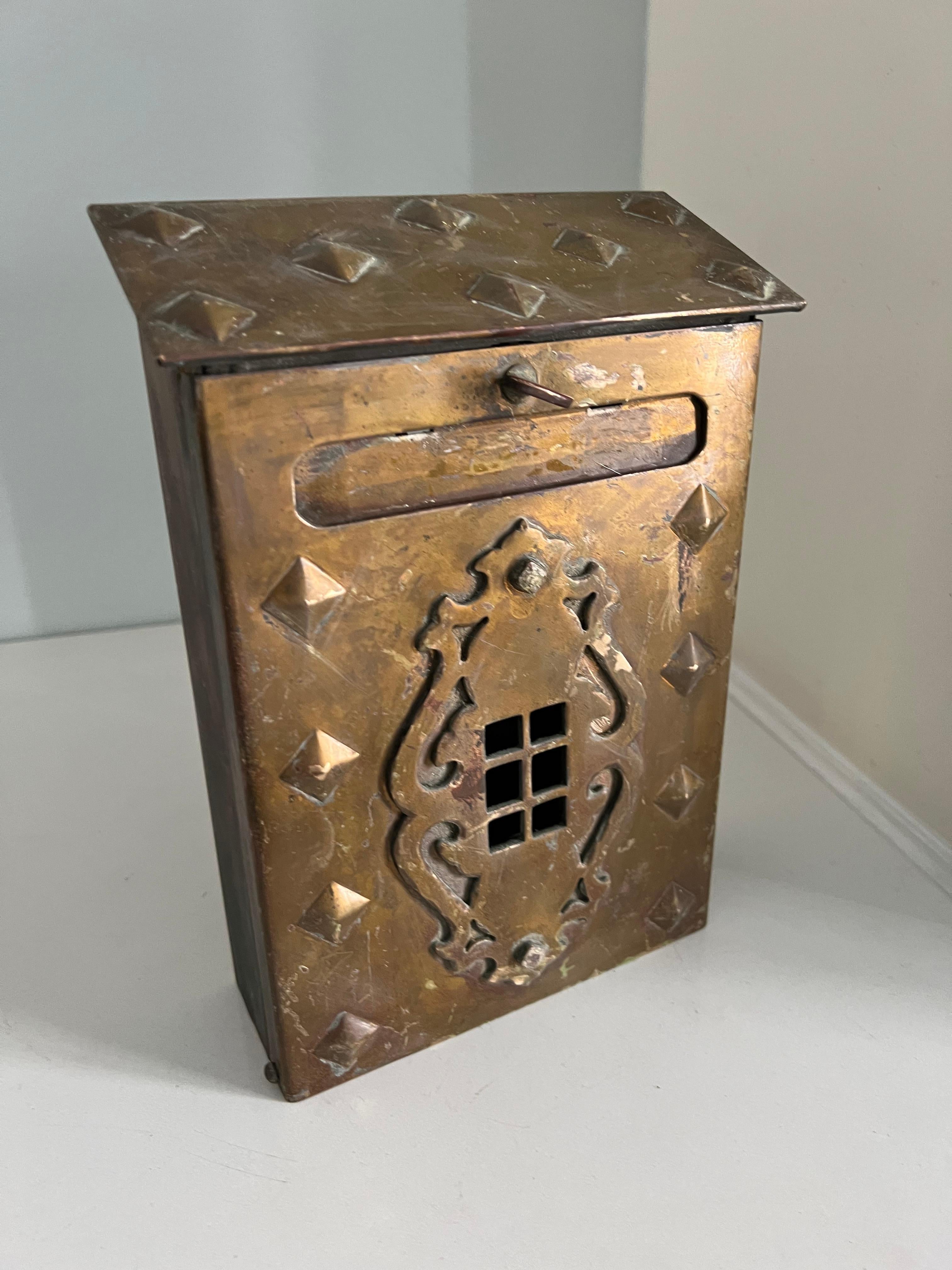 brass mailbox wall mount