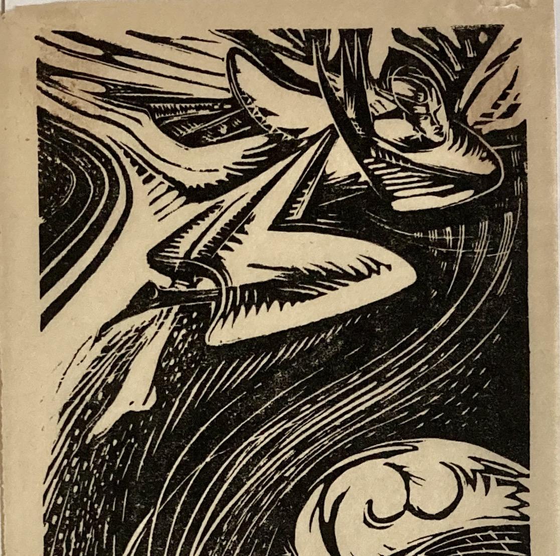 Letterio Calapai, (Sky Abstraction), 1957, mid-century wood engraving For Sale 2